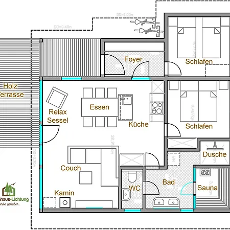 度假居 4 Personen Mit Sauna F2h6 *